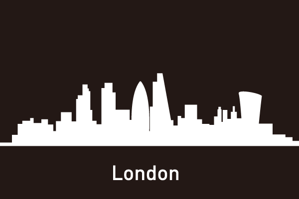 ロンドンのシルエットコンパクトver 街 建物系イラスト専門サイト Town Illust