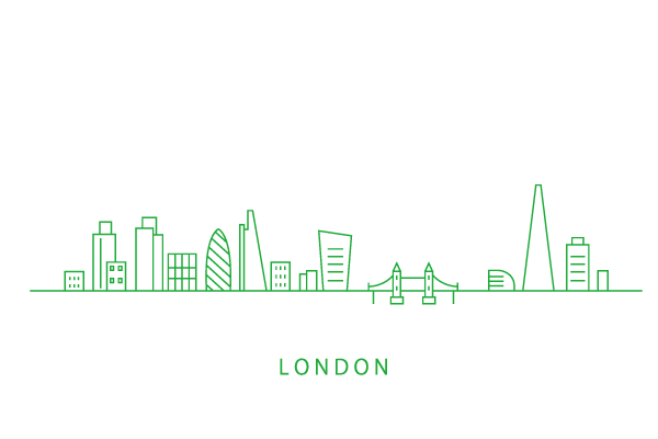 ロンドンの線画イラスト(wide) – 街、建物系イラスト専門サイト「TOWN