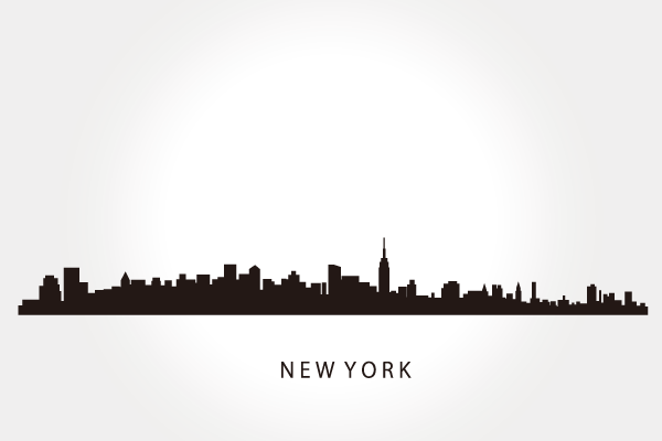 マンハッタンのシルエット – 街、建物系イラスト専門サイト「TOWN illust」