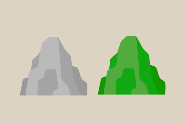 岩山とか島のイラスト