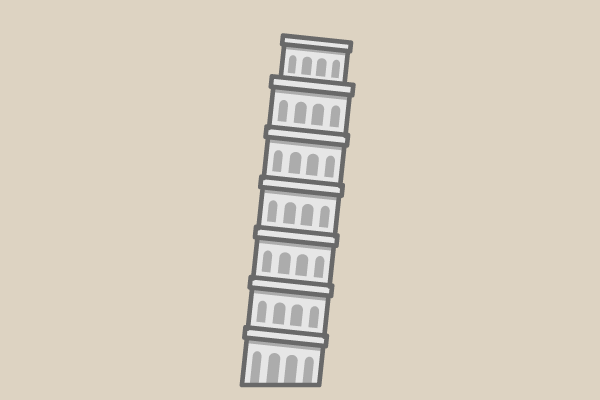 ピサの斜塔2 街 建物系イラスト専門サイト Town Illust