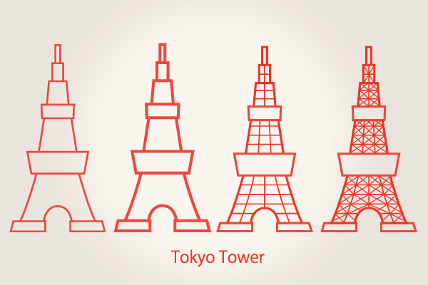 東京タワーっぽいイラストその2